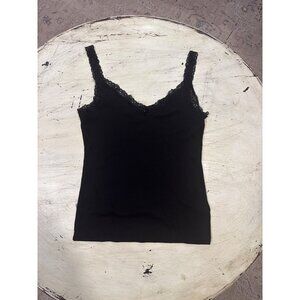 H & M Women's Lace Black Tank Top Size Med Y2k 90's